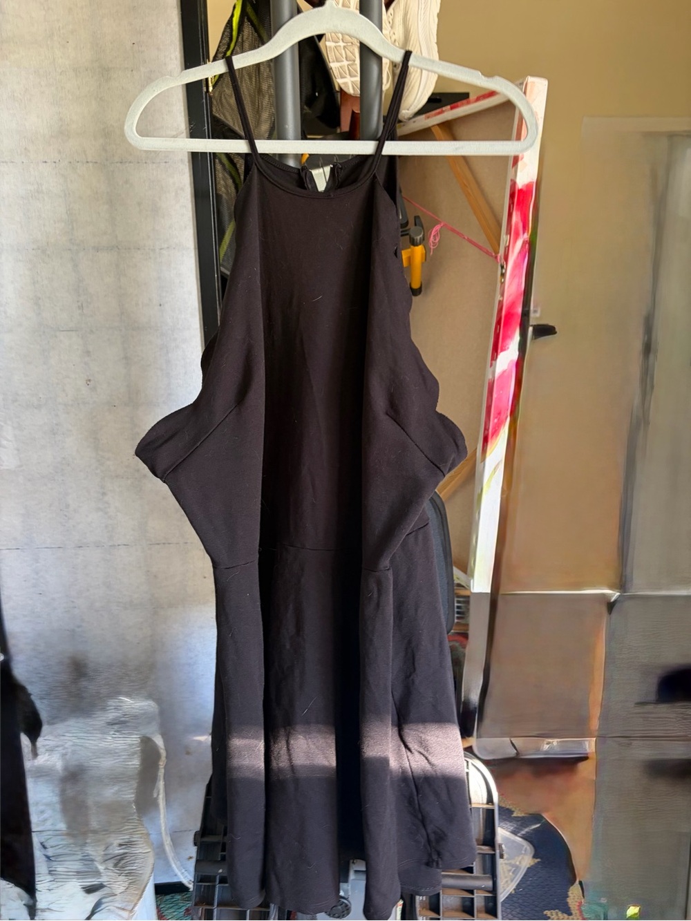 Charlotte Russe Black Midi Dress with Cutout Sides